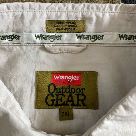 Wrangler Hero Outdoor Gear Button Up Shirt Short Sleeve Men's Sz 2XL Fishing - Picture 9 of 12